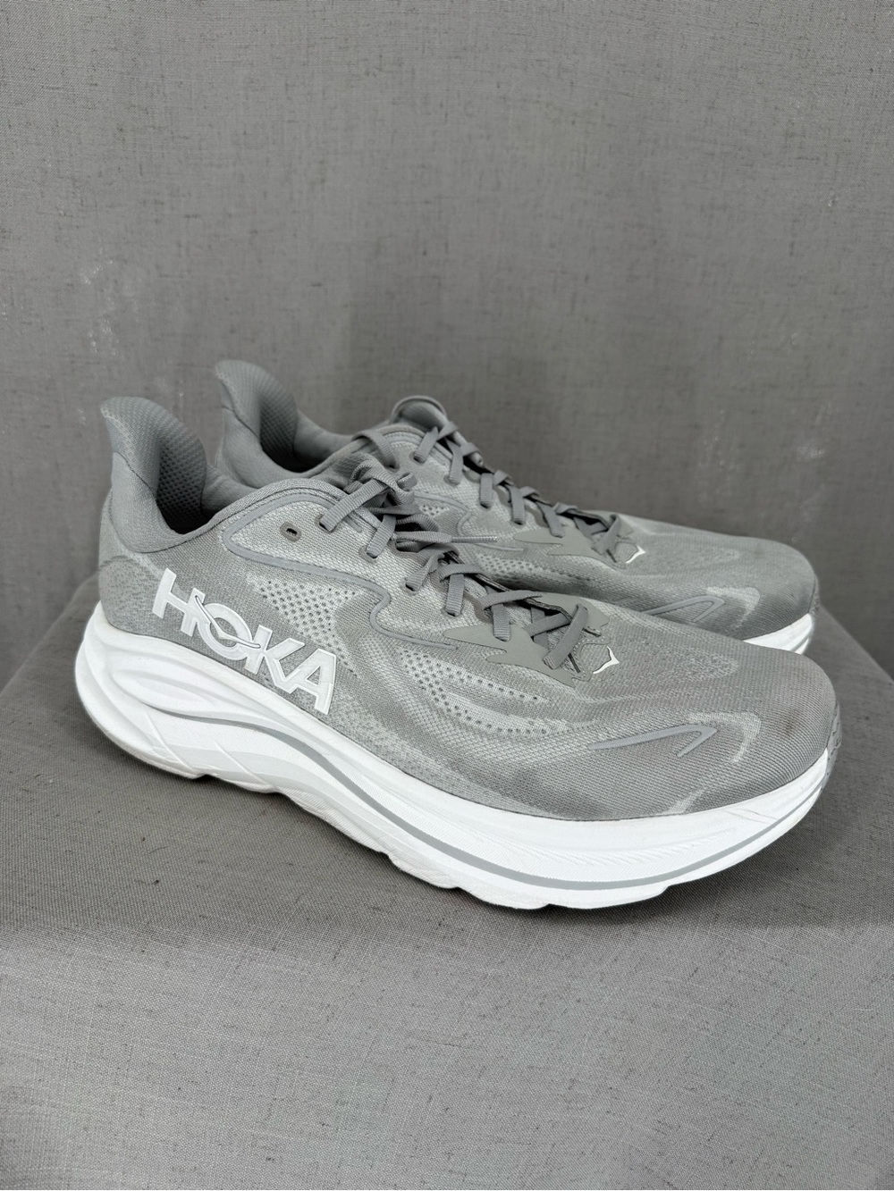 Hoka One One Clifton 10 Stellar Grey Stardust 1162030-STLLR Men's 14 4E